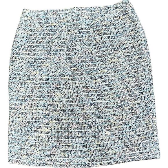 Tahari Multi Color Textured Lined Midi Skirt - Picture 5 of 11